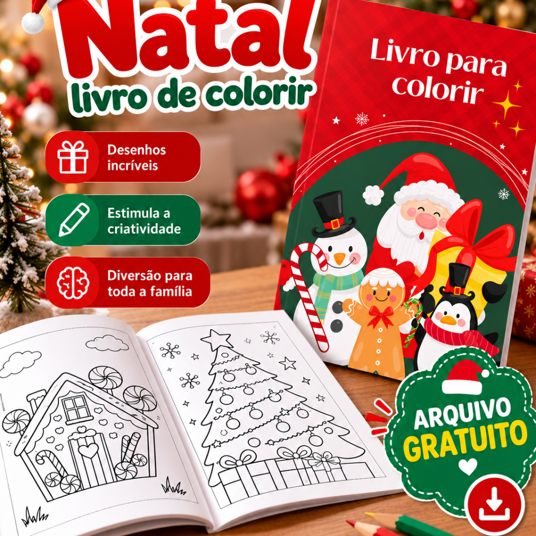 Livro de Colorir Tema Natal