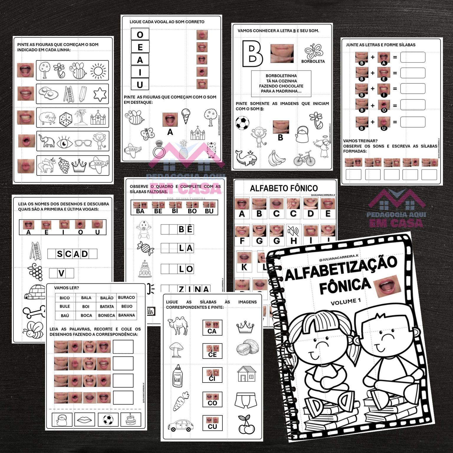 Fonica Apostila Alfabetização Fônica Vol. 1 – Pedagogia aqui em casa – Juliana ...
