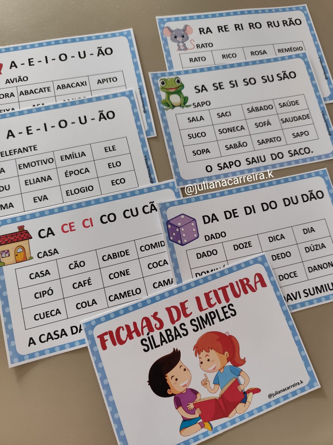 Fichas de Leitura - Sílabas Simples - Imagem 2