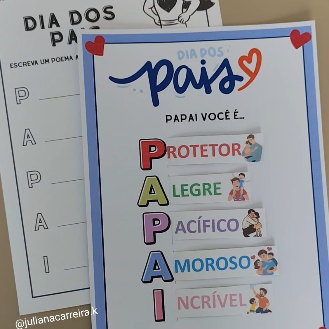 Acróstico Dia dos Pais