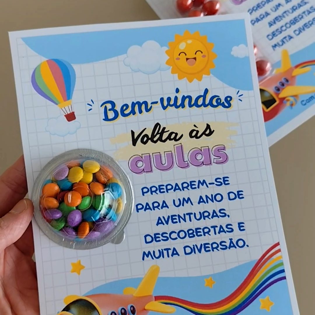 Cartão Volta às Aulas – Infantil