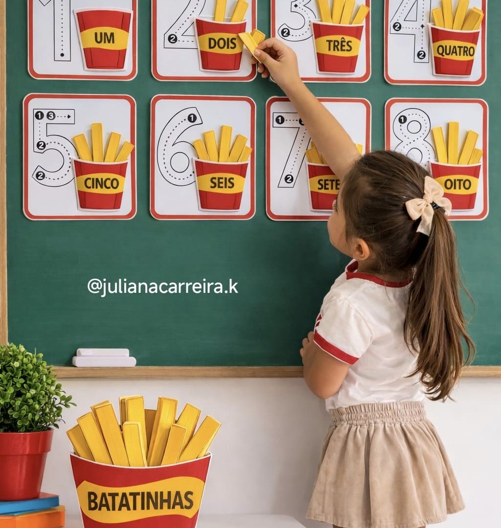 Contando Batatinhas na Lousa