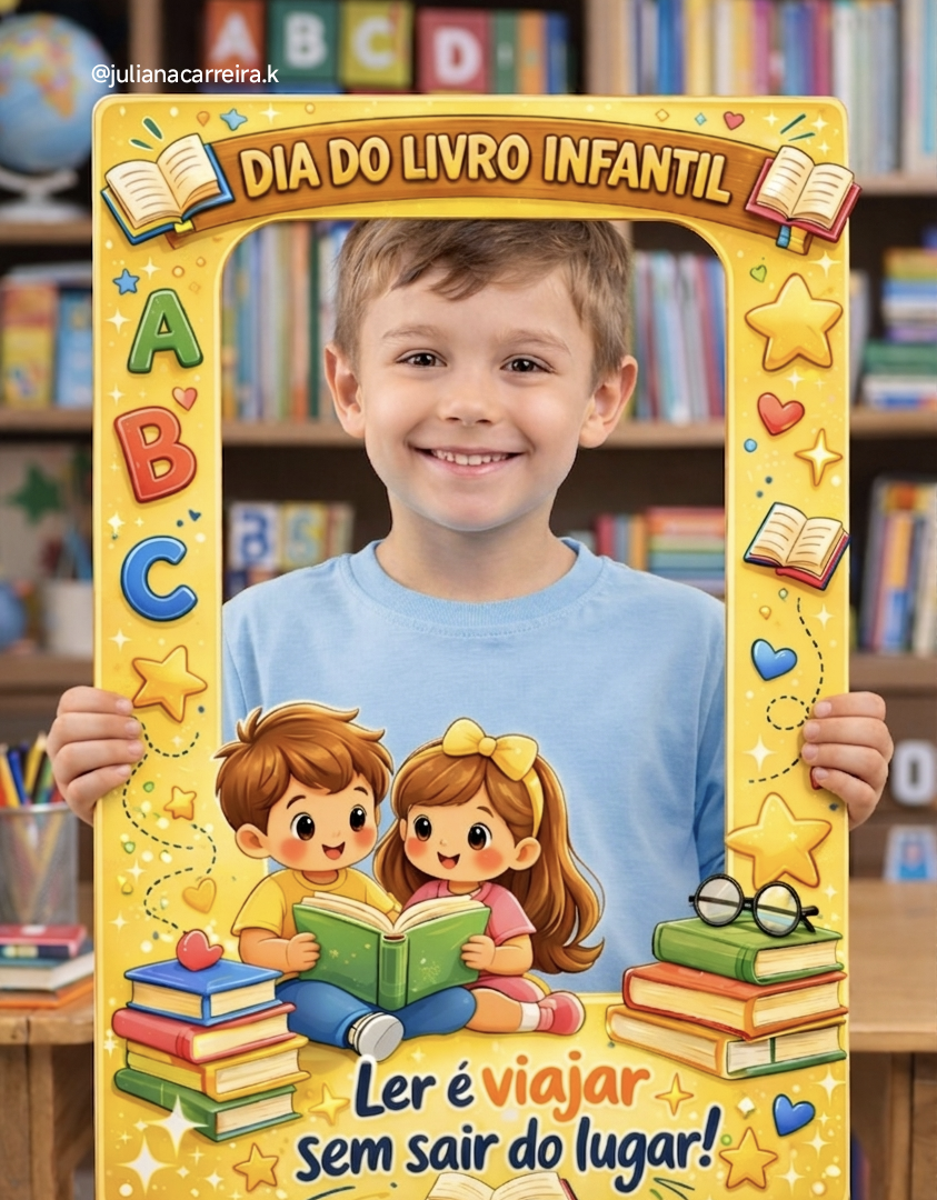 Moldura Dia do Livro Infantil para Foto