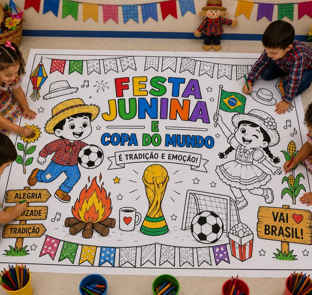 PAINEL PARA COLORIR – FESTA JUNINA