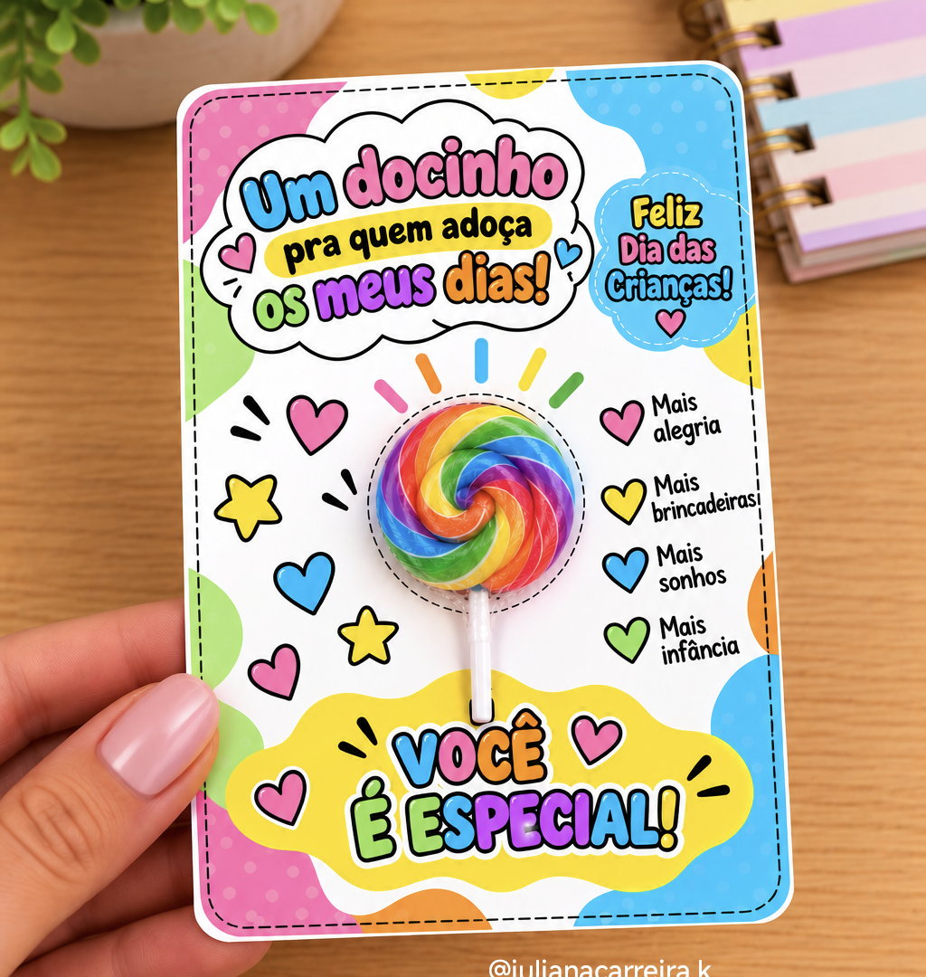 Lembrancinha Dia das Crianças – Pirulito