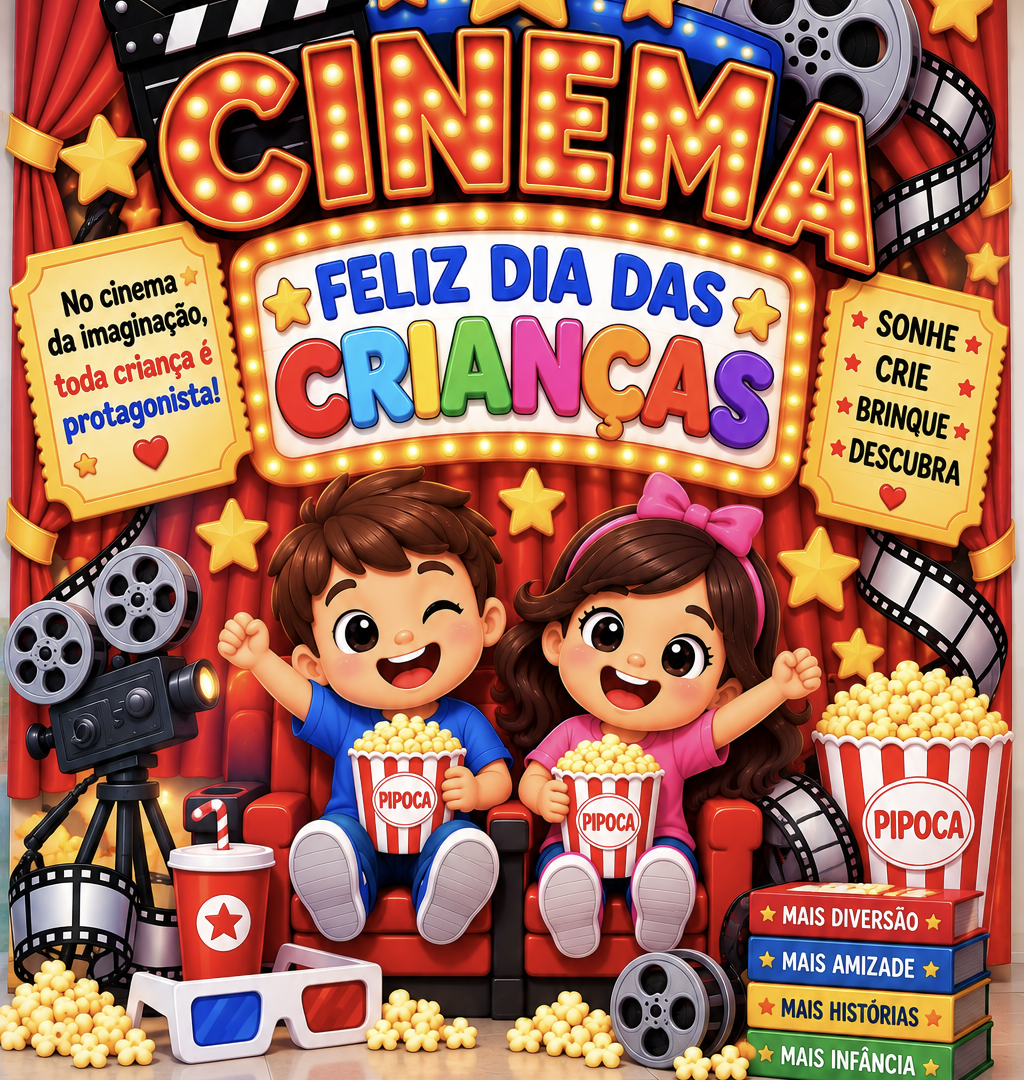 Painel gigante dia das crianças – Tema Cinema