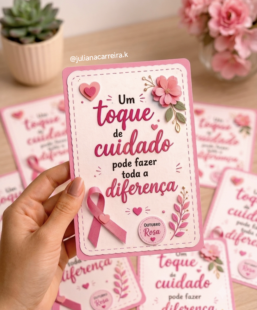 Cartão Outubro Rosa