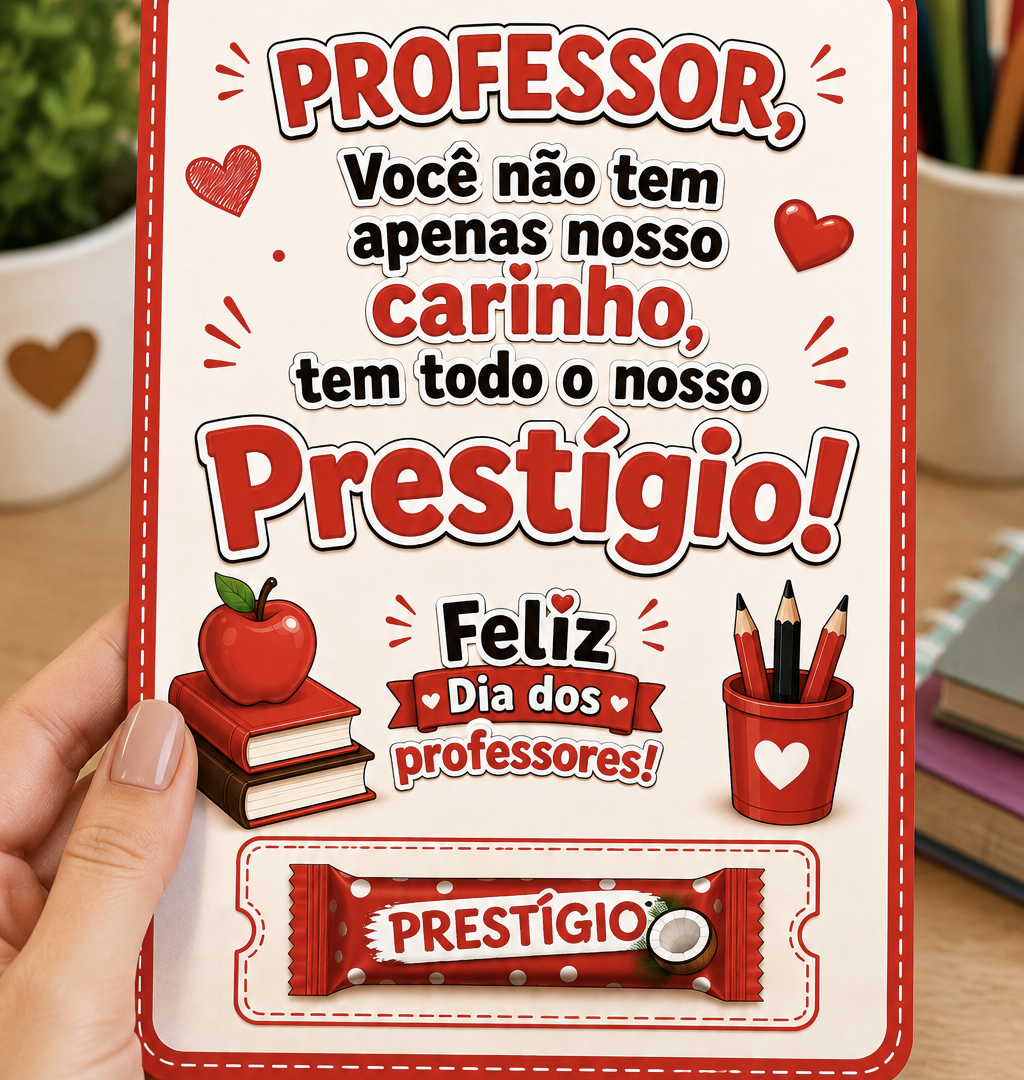 Cartão Dia dos Professores - Prestígio 