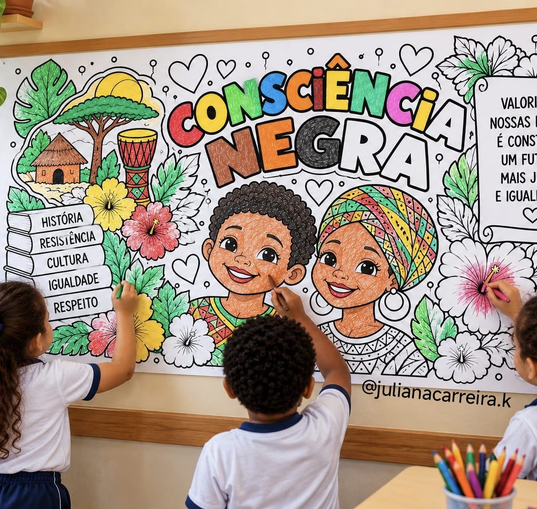 Consciência Negra – Painel para Colorir