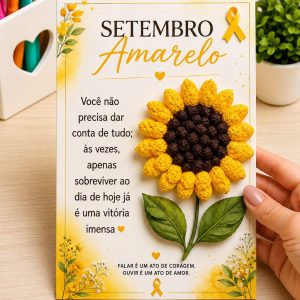 Cartão Setembro Amarelo – Girassol