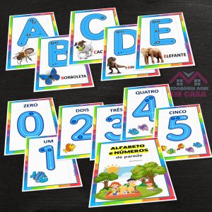 FOTO cartazes alfabeto e numeros